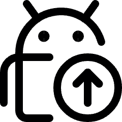 Android Upload Icon from Ultimate Regular Set