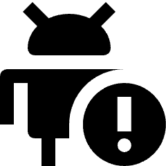 Android Warning Icon from Nova Solid Set