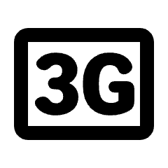 3g Mobiledata Badge Icon from Rounded Line - Material Pro Set