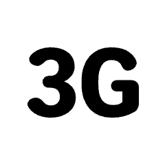 3g Mobiledata Fill Icon from Rounded Fill - Material Pro Set