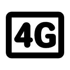 4g Mobiledata Badge Icon from Rounded Line - Material Pro Set