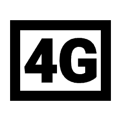 4g Mobiledata Badge Icon from Sharp Line - Material Pro Set