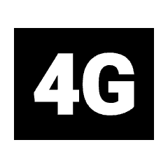 4g Mobiledata Badge Fill Icon from Sharp Fill - Streamline Material Set