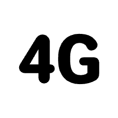 4g Mobiledata Icon from Rounded Line - Material Pro Set