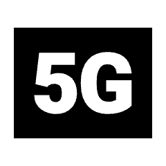 5g Mobiledata Badge Fill Icon from Sharp Fill - Streamline Material Set