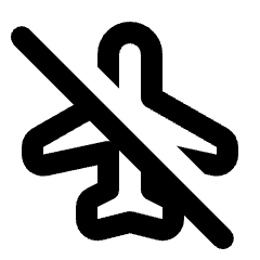 Airplanemode Inactive Icon from Rounded Line - Streamline Material Set