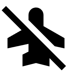Airplanemode Inactive Fill Icon from Sharp Fill - Streamline Material Set