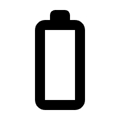 Battery 0 Bar Fill Icon from Rounded Fill - Material Pro Set