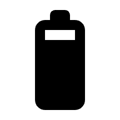 Battery 6 Bar Icon from Rounded Line - Material Pro Set