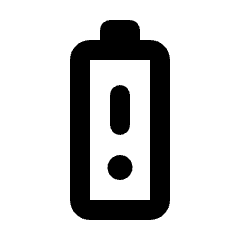 Battery Alert Icon from Rounded Line - Material Pro Set