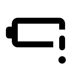 Battery Alert Alt Icon from Rounded Line - Material Pro Set
