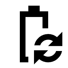 Battery Change Icon from Sharp Line - Streamline Material Set