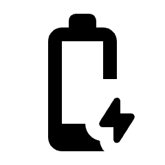 Battery Charging 20 Fill Icon from Rounded Fill - Material Pro Set
