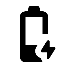 Battery Charging 30 Fill Icon from Rounded Fill - Material Pro Set