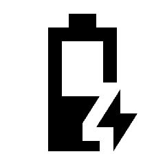 Battery Charging 50 Fill Icon from Sharp Fill - Streamline Material Set