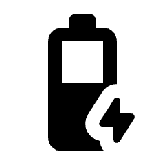 Battery Charging 60 Icon from Rounded Line - Material Pro Set