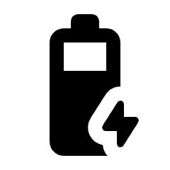 Battery Charging 80 Icon from Rounded Line - Material Pro Set