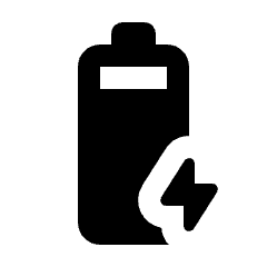 Battery Charging 90 Fill Icon from Rounded Fill - Material Pro Set