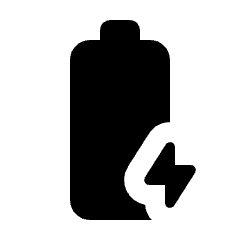 Battery Charging Full Fill Icon from Rounded Fill - Material Pro Set