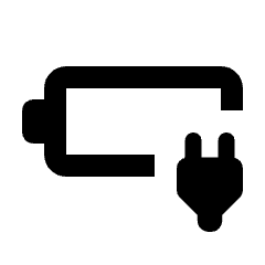 Battery Charging Plug Icon from Rounded Line - Material Pro Set