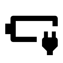 Battery Charging Plug Icon from Outlined Line - Streamline Material Set