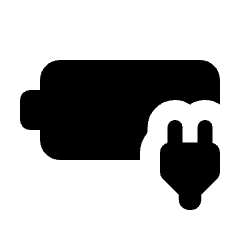 Battery Charging Plug Fill Icon from Rounded Fill - Material Pro Set