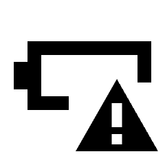 Battery Critical Icon from Sharp Line - Material Pro Set