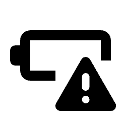 Battery Critical Icon from Rounded Line - Material Pro Set