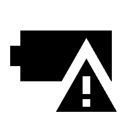Battery Critical Fill Icon from Sharp Fill - Streamline Material Set