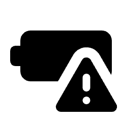 Battery Critical Fill Icon from Rounded Fill - Material Pro Set