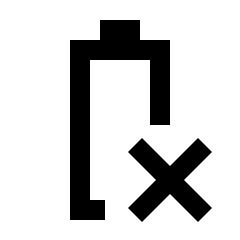 Battery Error Icon from Sharp Line - Material Pro Set
