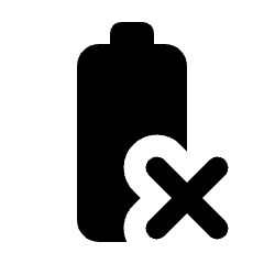 Battery Error Fill Icon from Rounded Fill - Material Pro Set
