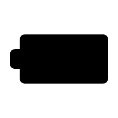 Battery Full Alt Icon from Rounded Line - Material Pro Set