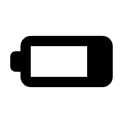 Battery Low Icon from Rounded Line - Material Pro Set
