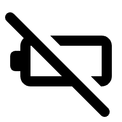 Battery Off Icon from Rounded Line - Material Pro Set