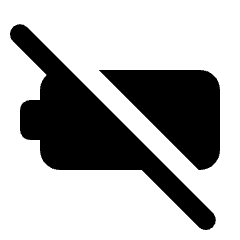Battery Off Fill Icon from Rounded Fill - Material Pro Set