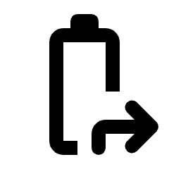 Battery Share Icon from Rounded Line - Material Pro Set