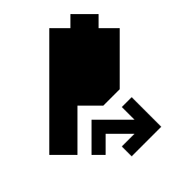 Battery Share Fill Icon from Sharp Fill - Streamline Material Set