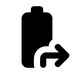 Battery Share Fill Icon from Rounded Fill - Material Pro Set