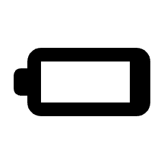 Battery Very Low Fill Icon from Rounded Fill - Material Pro Set