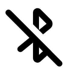 Bluetooth Disabled Fill Icon from Rounded Fill - Streamline Material Set