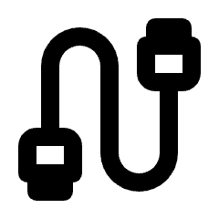 Cable Icon from Rounded Line - Streamline Material Set