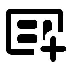 Contextual Token Add Icon from Rounded Line - Material Pro Set