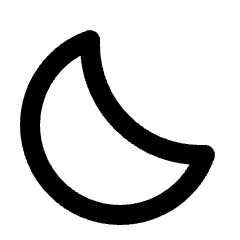 Dark Mode Icon from Outlined Line - Material Pro Set