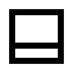 Dock To Bottom Icon from Sharp Line - Streamline Material Set