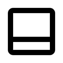 Dock To Bottom Icon from Rounded Line - Streamline Material Set