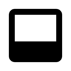 Dock To Bottom Fill Icon from Rounded Fill - Streamline Material Set