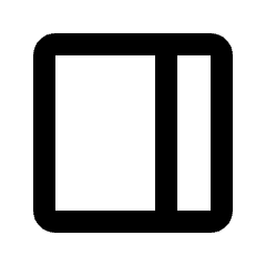 Dock To Left Icon from Rounded Line - Material Pro Set