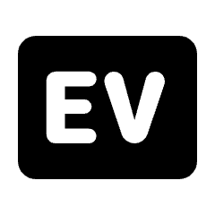 Ev Mobiledata Badge Fill Icon from Rounded Fill - Material Pro Set