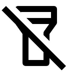 Flashlight Off Icon from Outlined Line - Material Pro Set